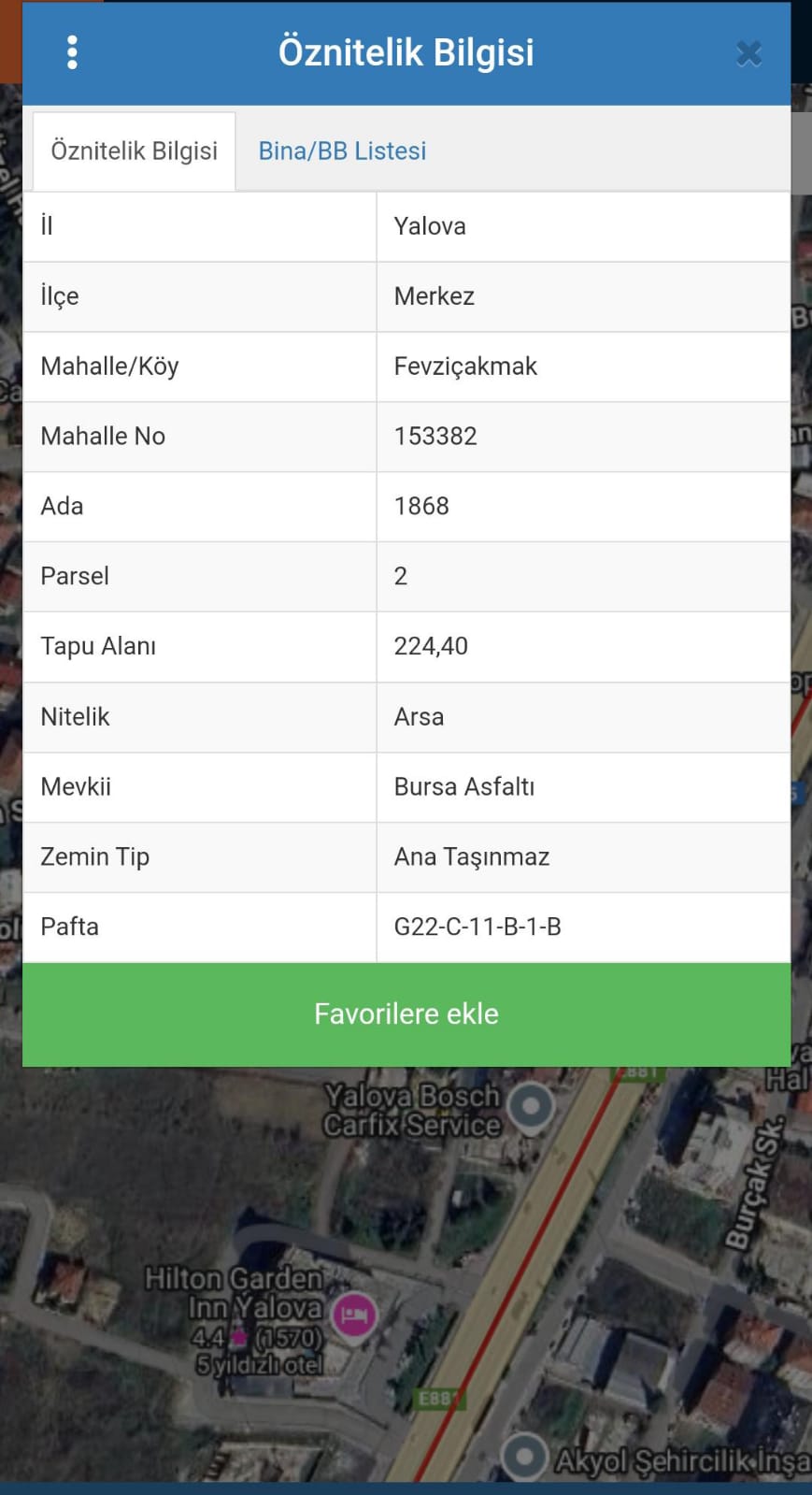 YALOVA MERKEZ FEVZİ ÇAKMAK 224m² SATILIK ARSA KONUT - YALOVA MERKEZ fotoğraf 2